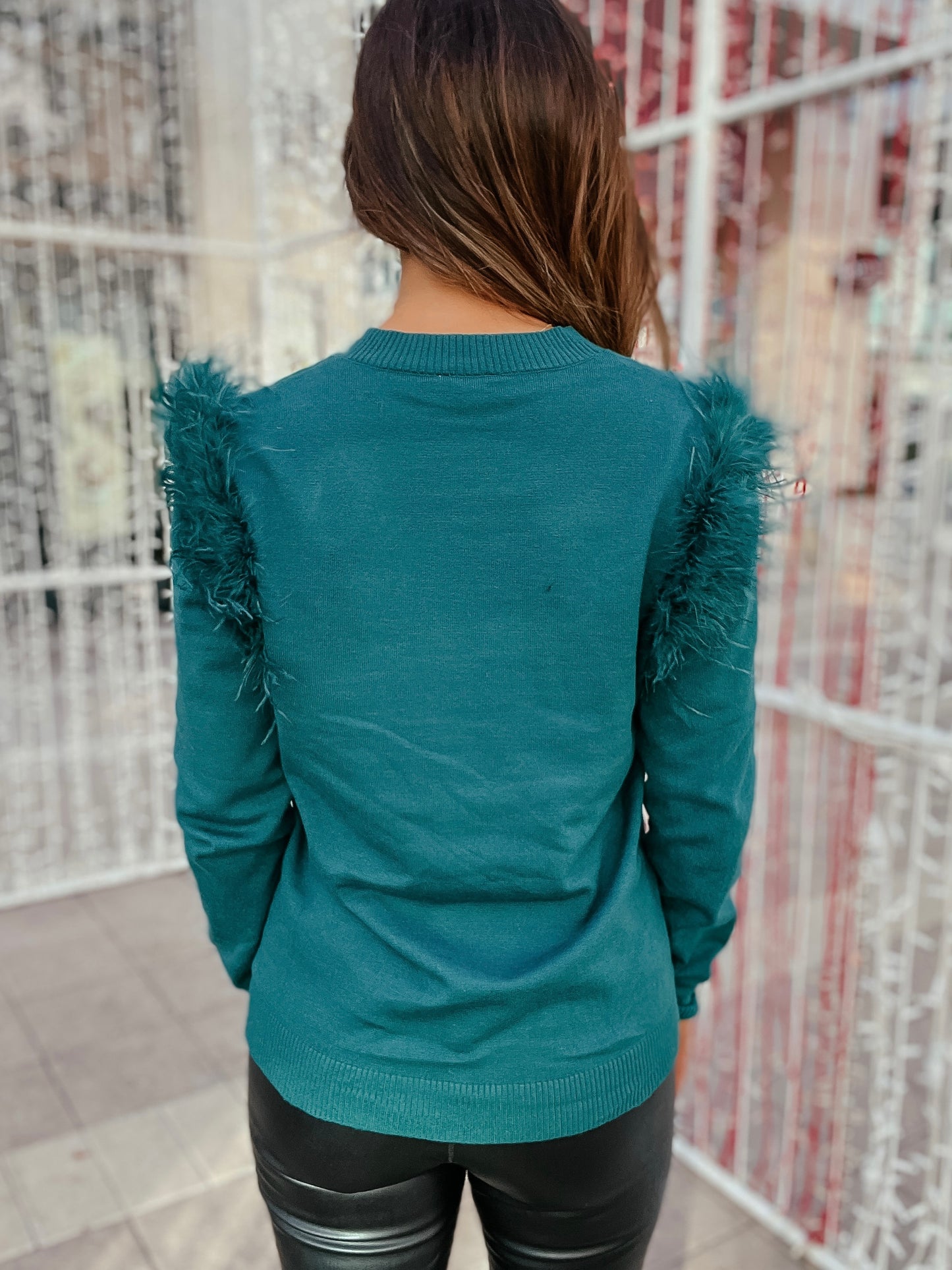 Holiday Feather Sweater