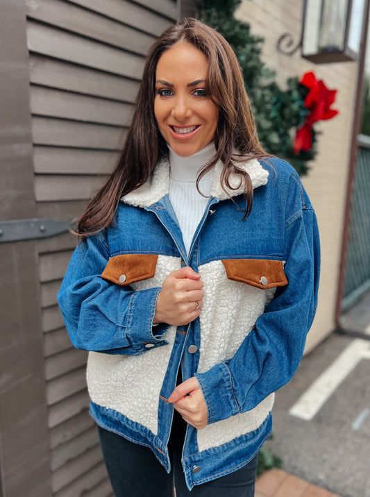 Beth Dutton Sherpa and Denim Jacket