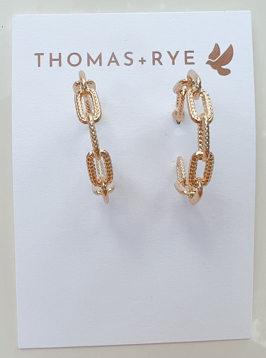 Muted Gold Chain Earrings