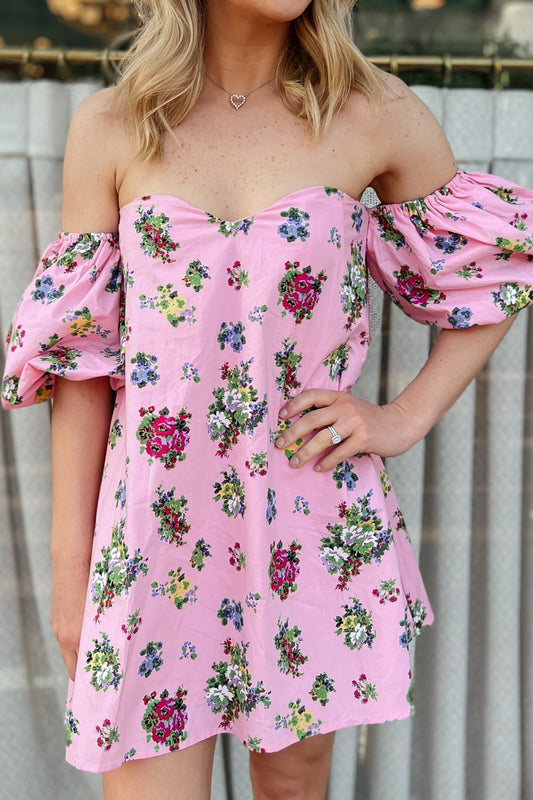 Bloomin' Floral Off The Shoulder Dress