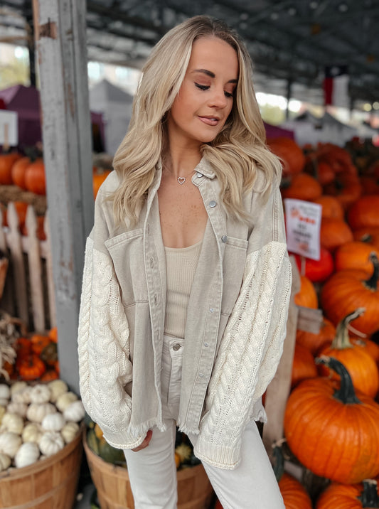 Sweater Sleeve Shacket Please